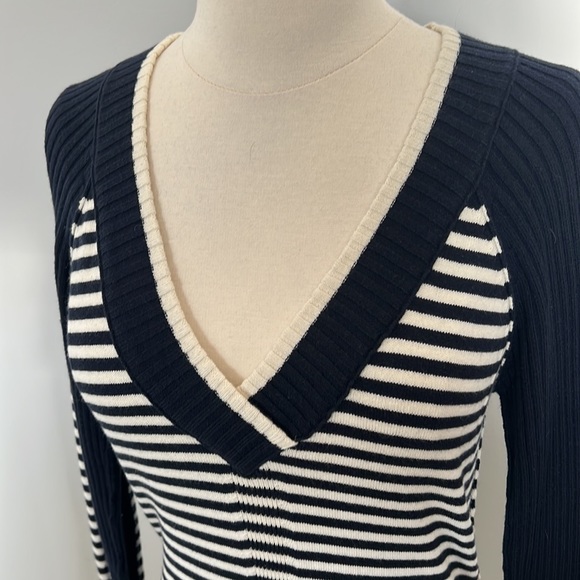 L.A.M.B. Navy and White Striped Sweater - Picture 2 of 7